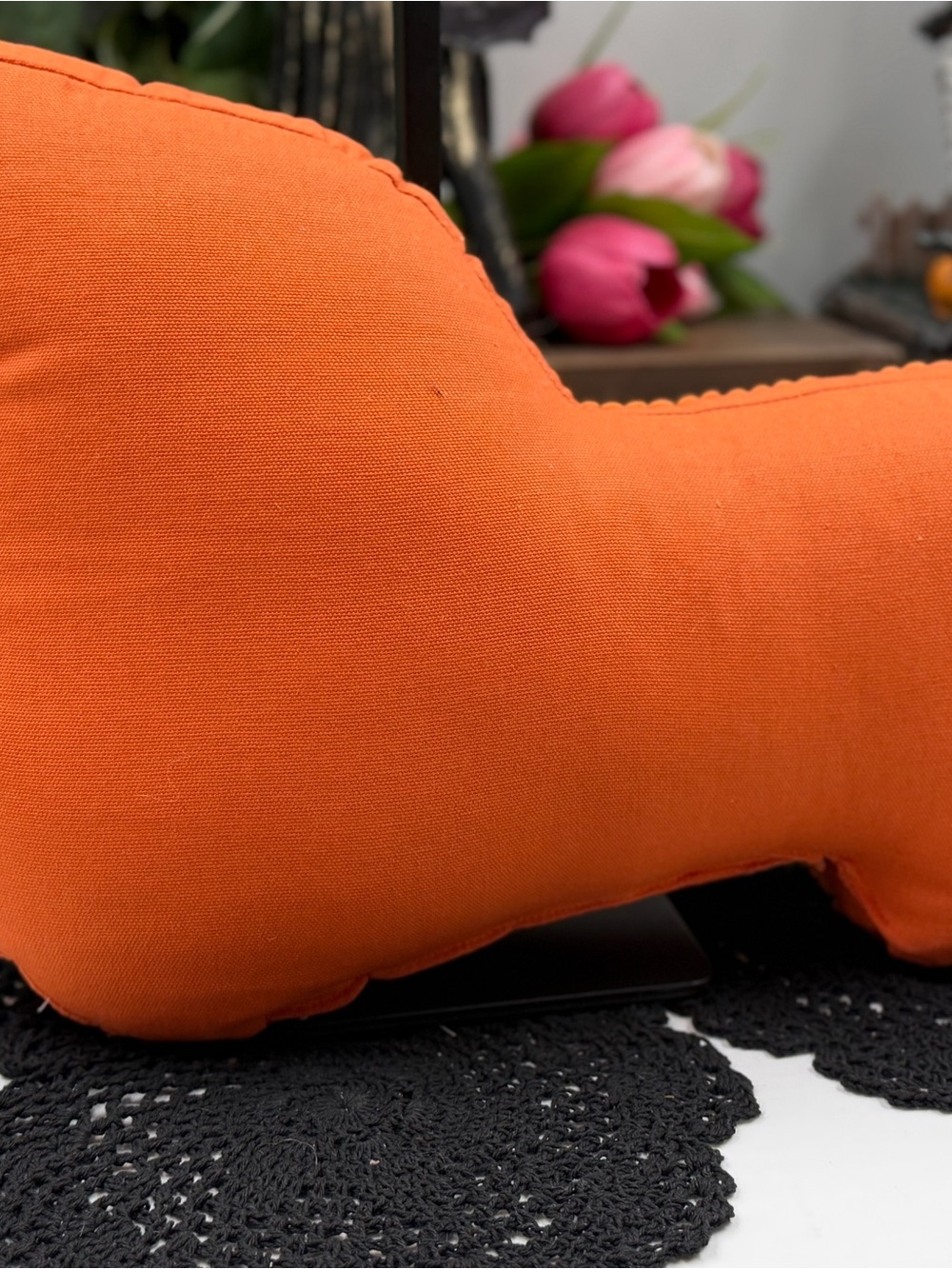 sweet street halloween boo dachshund shaped decorative throw pillow nwt - Picture 2 of 5